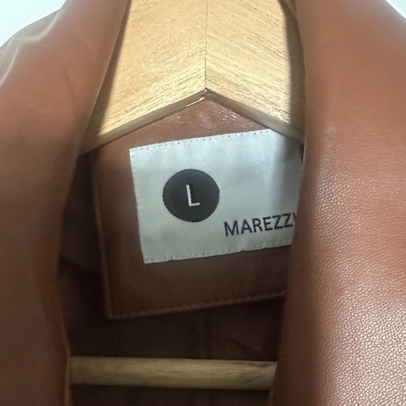 Women's Brown Double-Breasted Coat - Picture 3 of 5